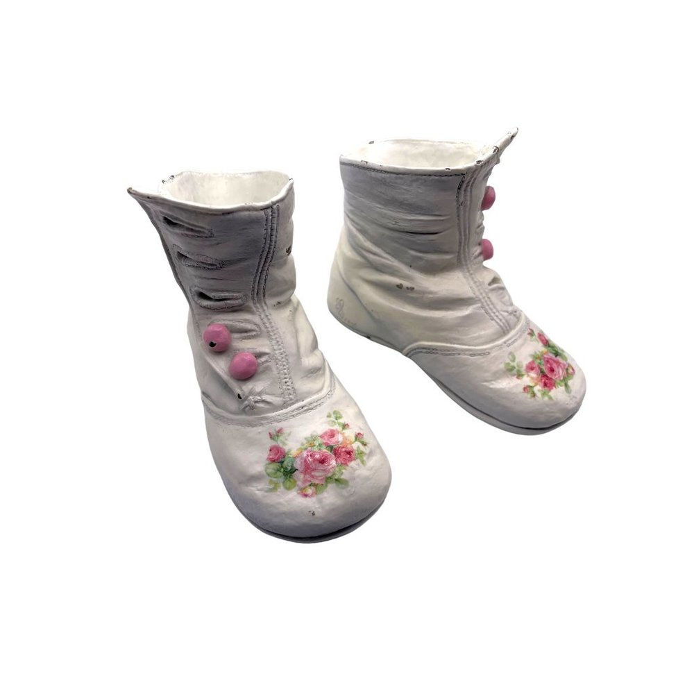 High Button Baby Shoes Decor, figurines